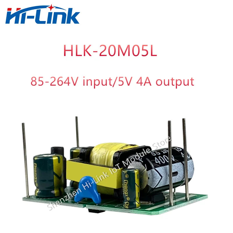 Hilink 10pcs/lot HLK-20M05L 85-265V 20W 5V 4A  AC DC Power Supply Circuit Board Mini Size Adjustable Converter