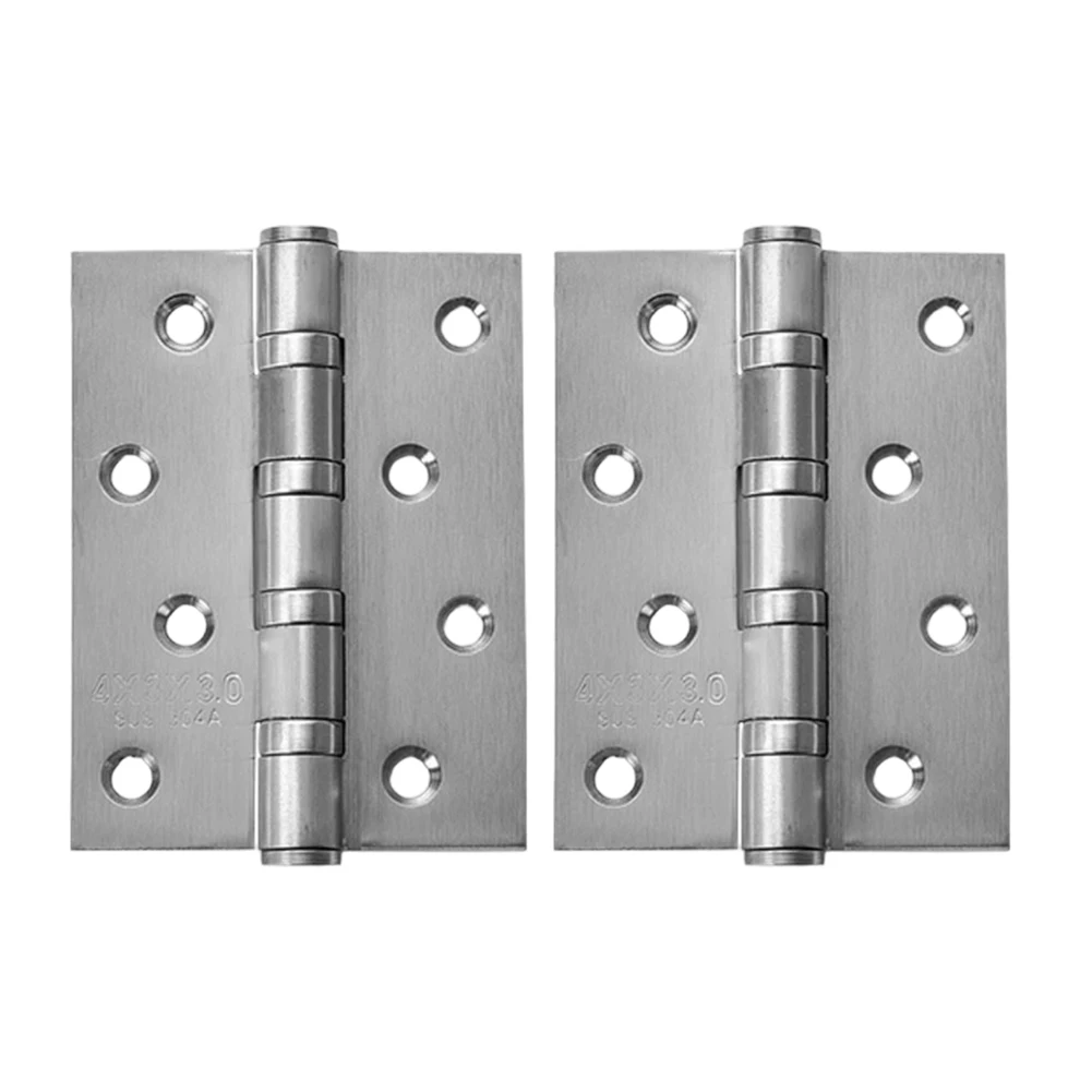 2PCS Stainless Steel Flat Open Hinge With Bearings 4/5 Inch Hinges For Wooden Doors For Connecting Doors And Door Frames