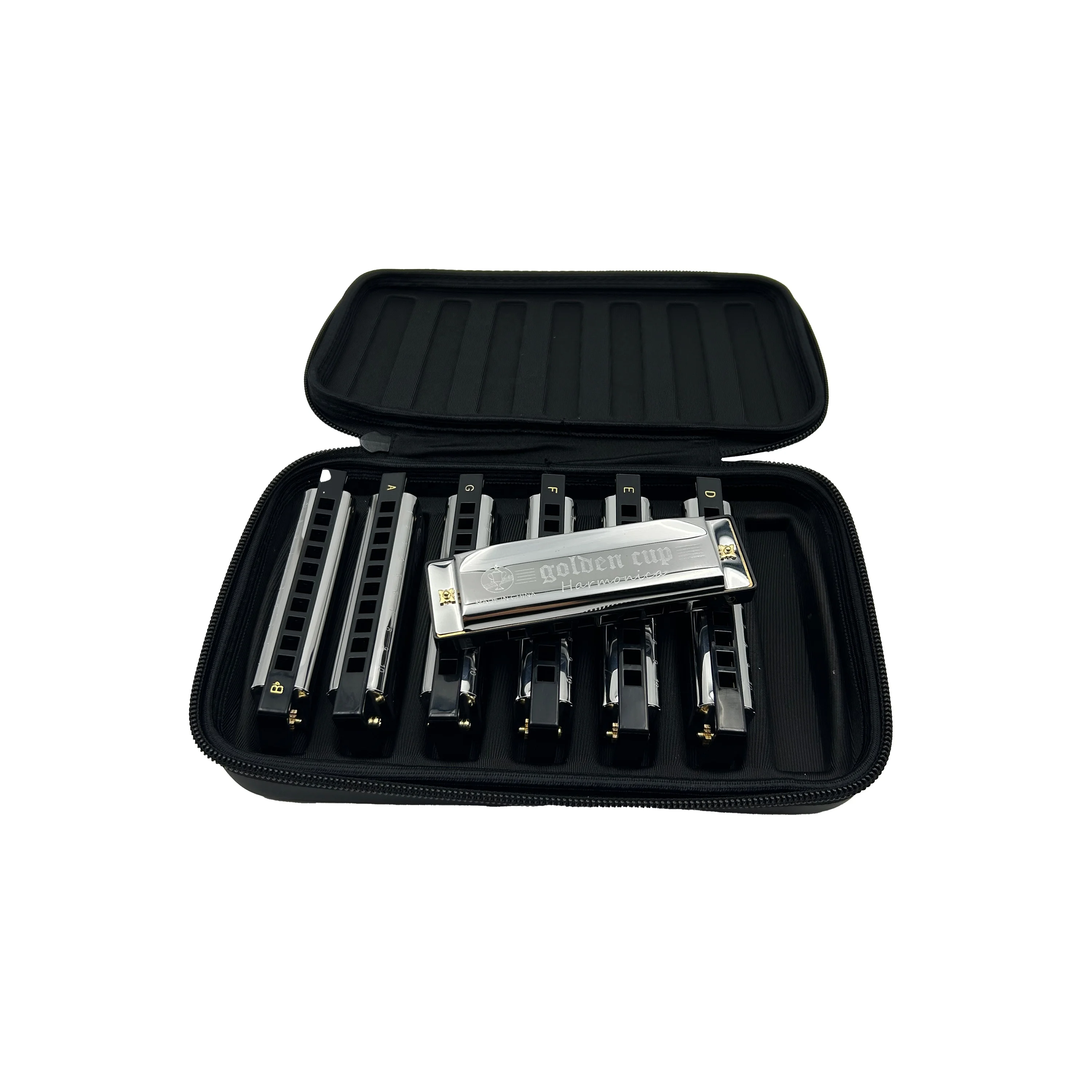 

Professional 10 Holes 7 Keys Set Harmonica Mouth Organ Blues Harp JH1020-7