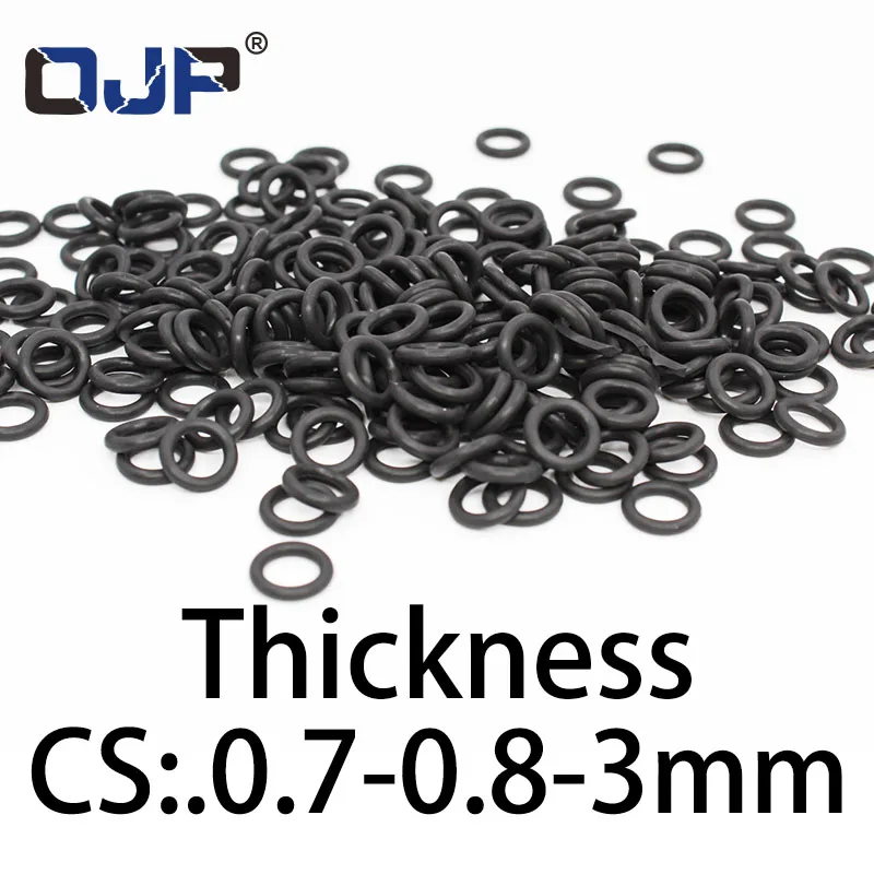 O-ring thickness 0.7/0.8/3mm CS NBR Nitrile sealing temperature resistant gasket rubber ring complete in specifications