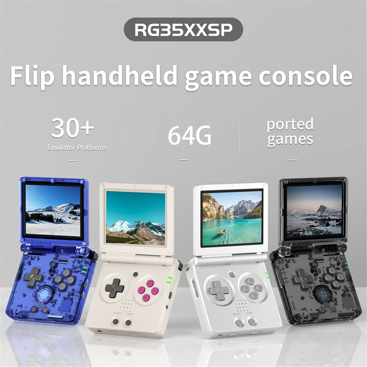 

Handheld Game Console for AMPOWN RG35XXSP Retro PSP Game Console Folding Flip Cover Wireless Game Console,E-ABRJ