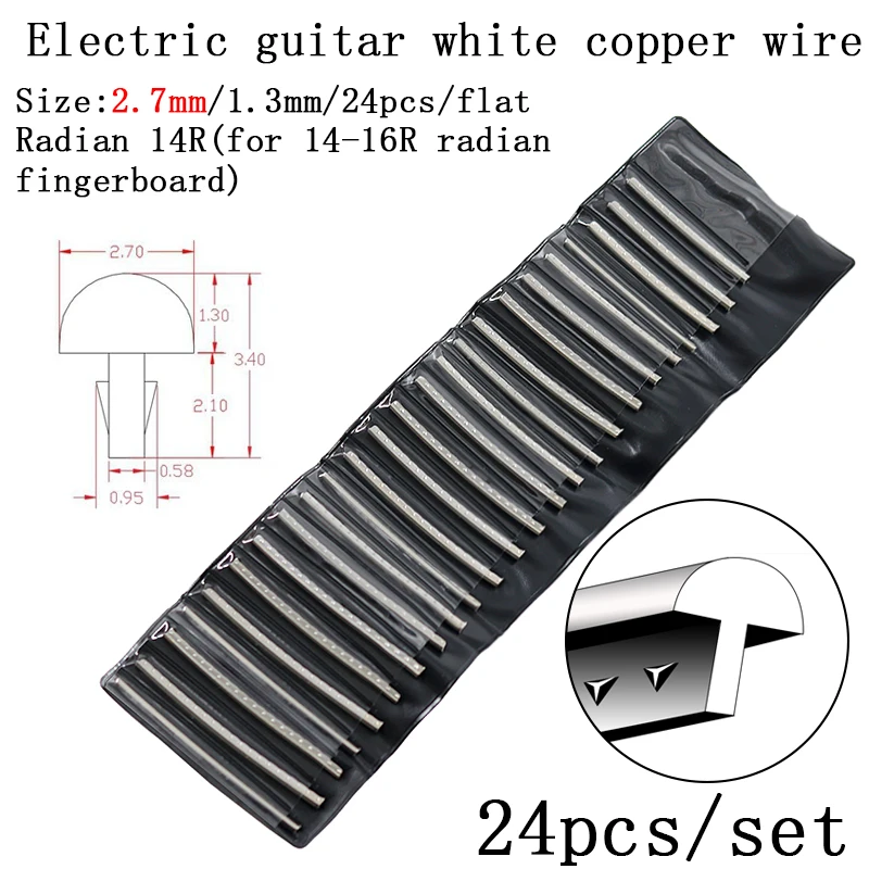 Bunddraht für E-Gitarre, Nickel-Silber, Edelstahl, 2,4 mm, 2,7 mm, 2,9 mm, HUATOOL – Detail 3