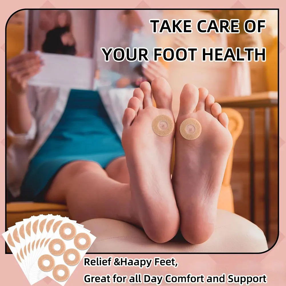 Callus Cushions Callus Pads for Bottom of Foot Round Corn Cushions Pads for Feet Soft Adhesive Felt Corn Pads for Ball and Side