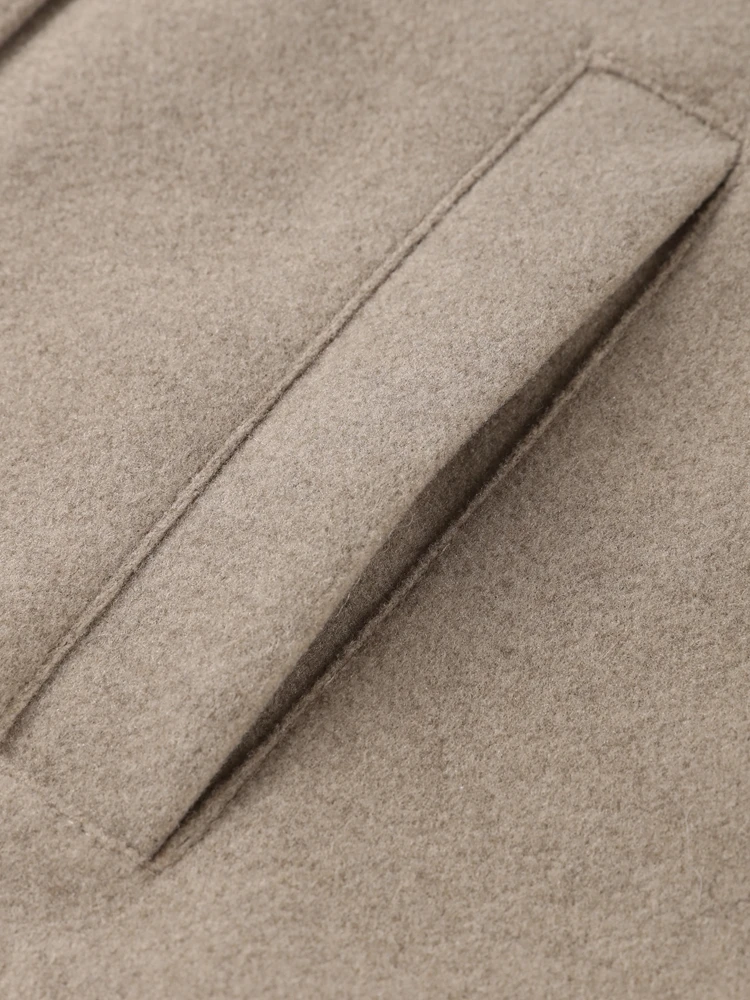 เสื้อโค้ทผู้หญิงแฟชั่น คอตั้ง แขนยาว กระดุมสองแถว กระเป๋าแบบเรียบ สไตล์ลำลอง สำหรับผู้หญิง ฤดูใบไม้ร่วง ฤดูหนาว 2025  สตรีทแวร์ใหม่