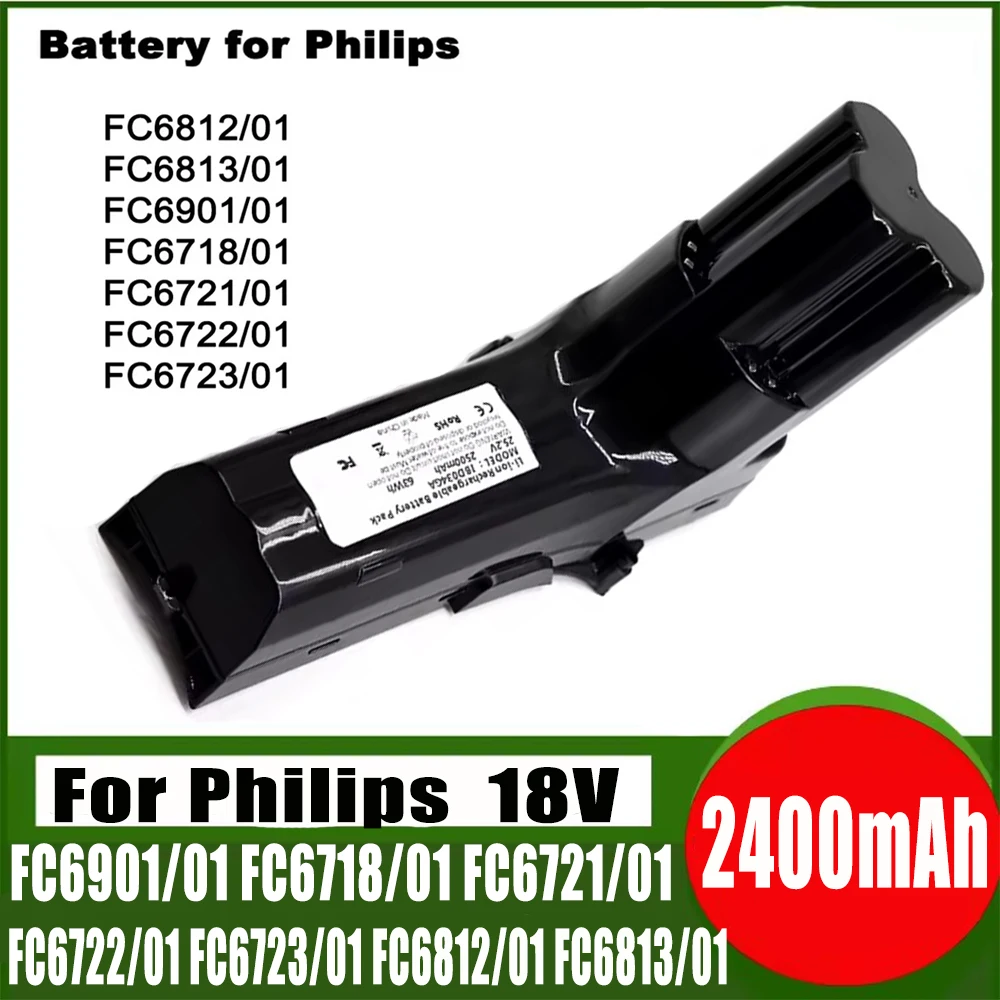 

18V Replacement Battery For Philips Cordless Vacuum FC6812/01 FC6813/01 FC6901/01 FC6718/01 FC6721/01 FC6722/01 FC6723/01