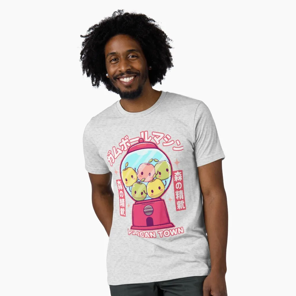 

Junimo Gumball Machine Cute gift t shirt Retro pixel game Stardew Valley Graphic Tee 100% cotton Y2K clothes Large size Tops