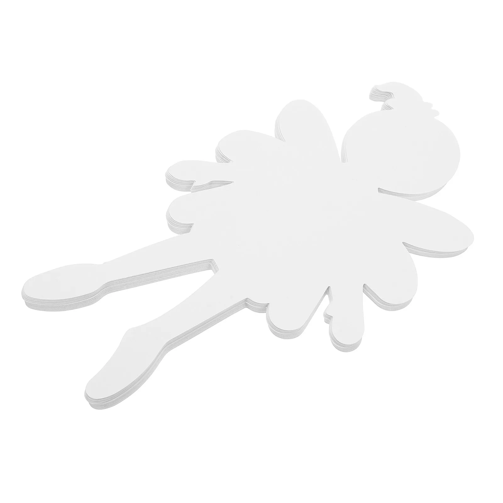 20Pcs Unfinished Cardboard Person Cutouts Paintable Paper Human Figures for Early Learning Color Recognition Hand Eye