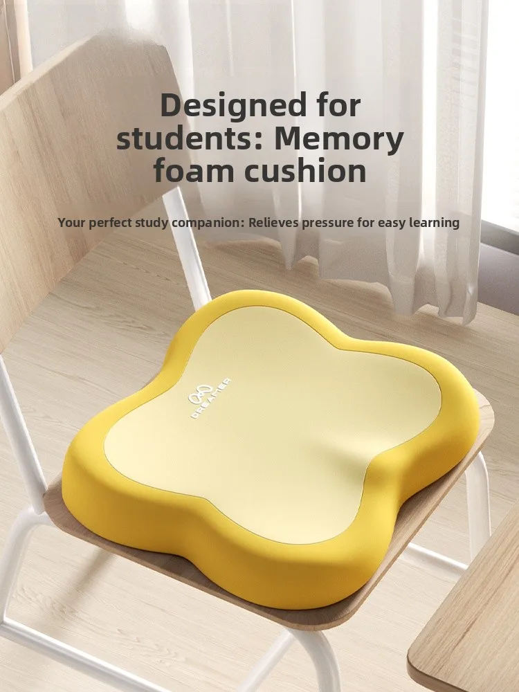 

Zhimengren Student Cushion Memory Foam Anti-Slip Design Breathable Home Chair Pad Pain Relief Butt Pad for Long Time Sit...