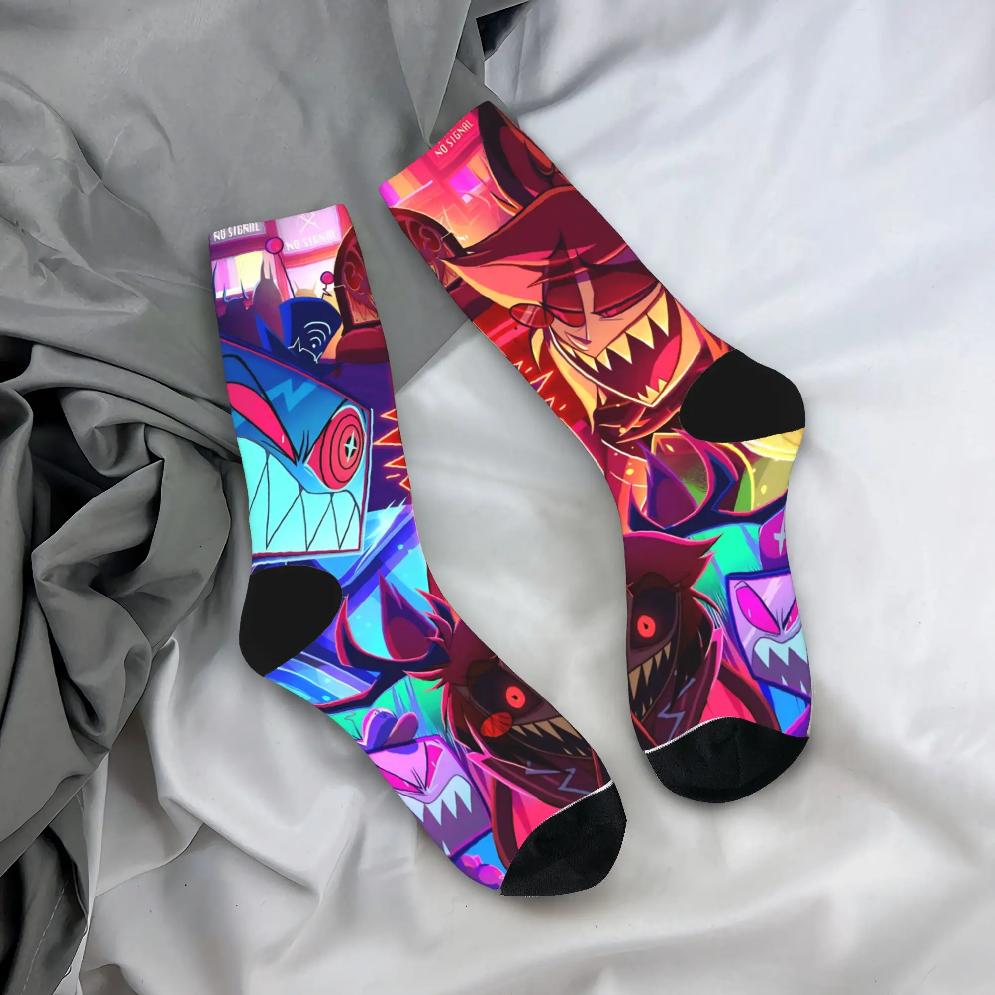 

Осенне-зимние крутые унисекс носки для отелей Alastor vs. Vox Hazbined, нескользящие баскетбольные носки