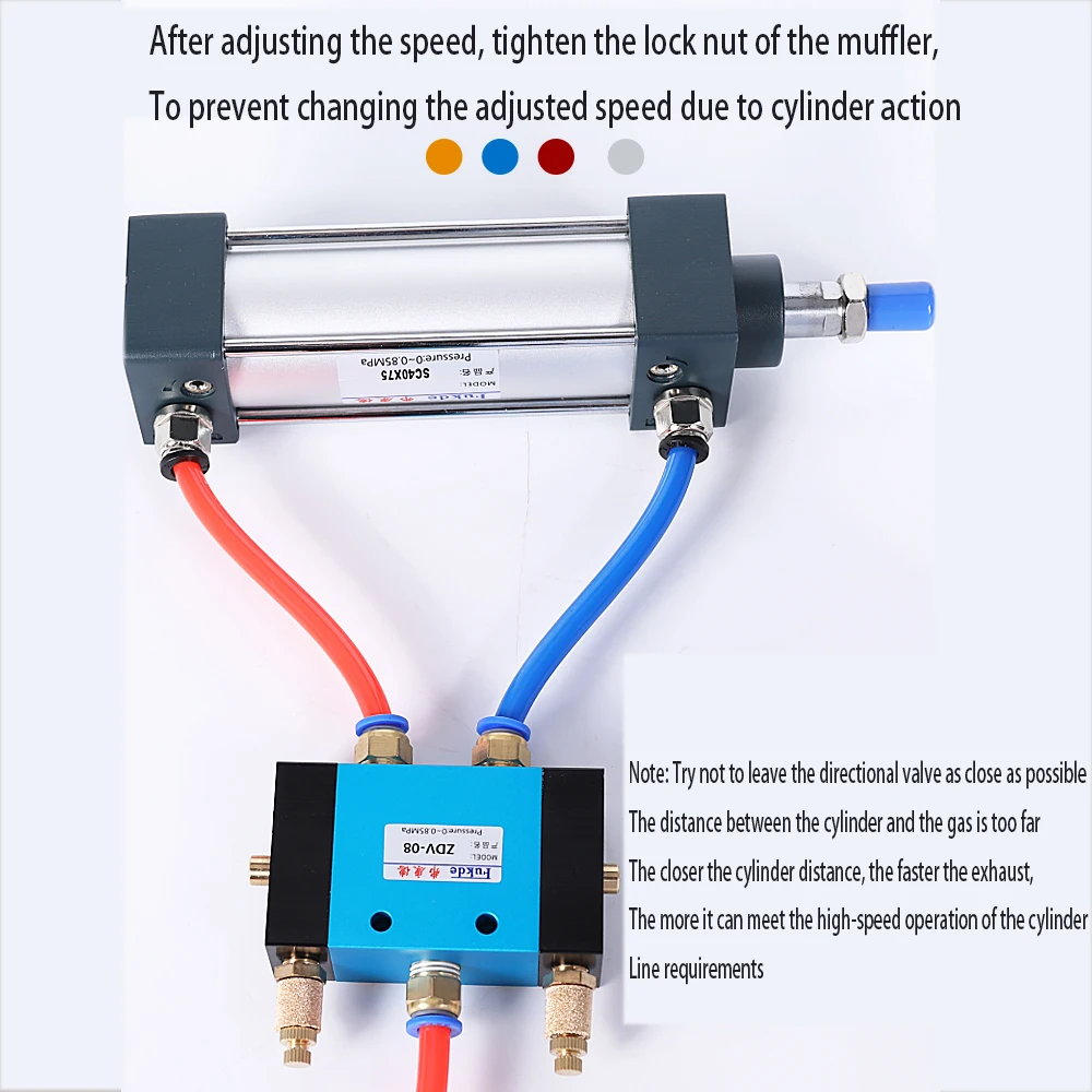 ZDV-08 pneumatic switch two position five way adjustable directional control air valve