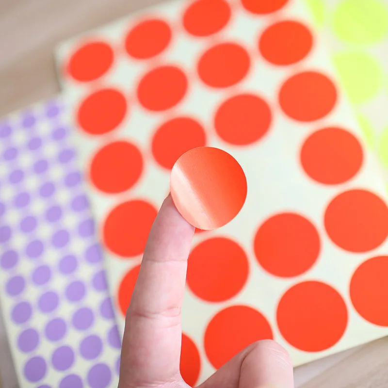 6mm Colored Round Dots Sticker Handwritten Adhesive Label DIY Handmade Stickers 6120pcs