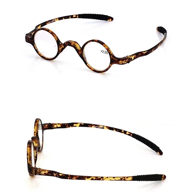 Faltbare Hyperopie Dioptrien Brillen Männer Mini Tragbare Lesebrille Metall Rahmen Mit Fall Presbyopie Glasse Frauen Leser +2 – Detail 1