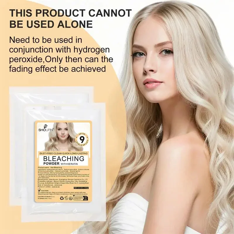 

100g Natural Professional Health Hair Bleaching Agent Removes YellowColor Fixing Dye Hair Care Bleaching Non Irritating HairCare