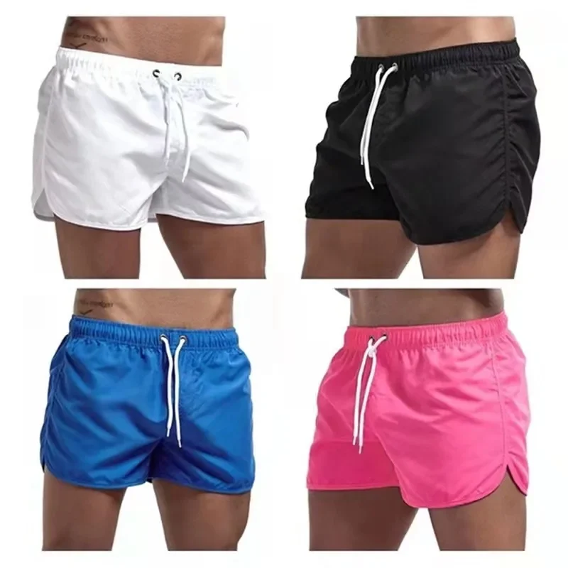 

2025 New Running Swim Shorts Summer Men's Fashion Beach Shorts Polyester Quick Dry Multicolour Sports Three Quarter Shorts Men