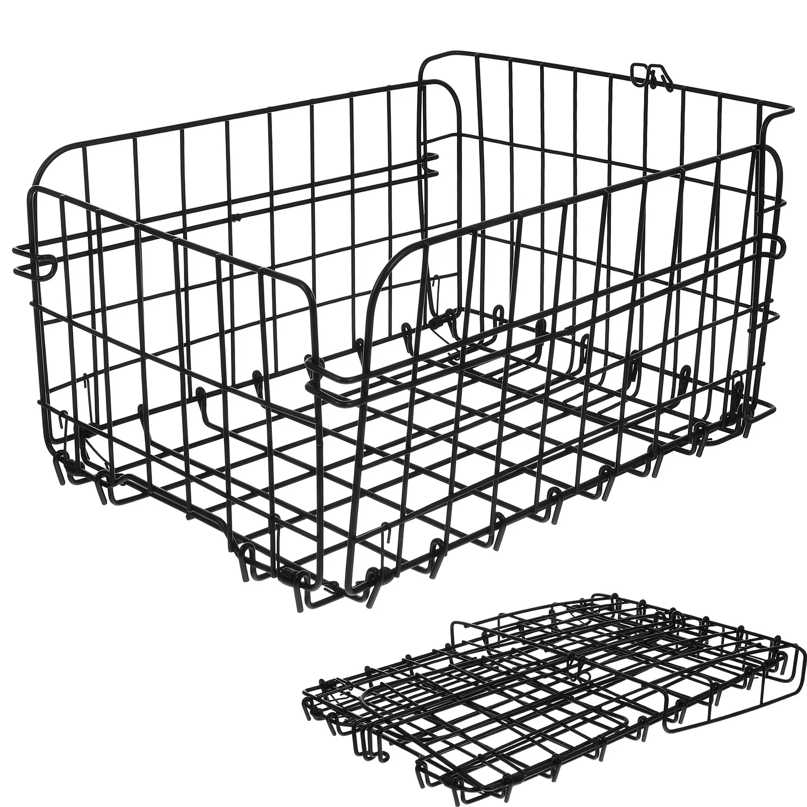 

Bicycle Rear Basket Bike Storage Holder Baskets for Shelves Supply Gadget Simple Container Folding