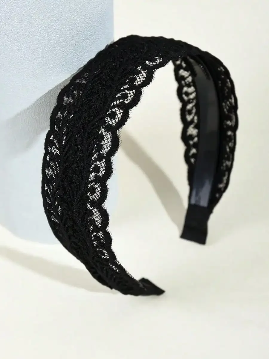 

Black Lace Wide Headband For Women Hair Accessory Fashion Hair Hoop