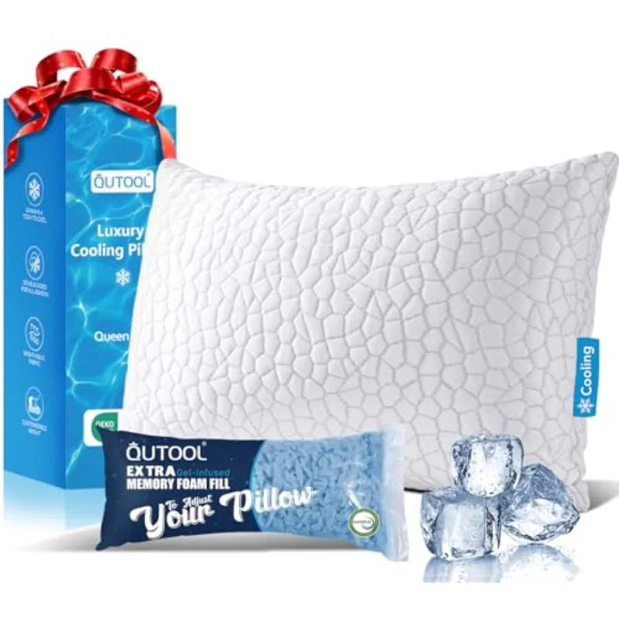 

Охлаждающая подушка CoolinPillow из пены с эффектом памяти, сертифицированной по стандарту CertiPUR, для сна на боку, для людей, чувствительных к жаре, умеренной жесткости.