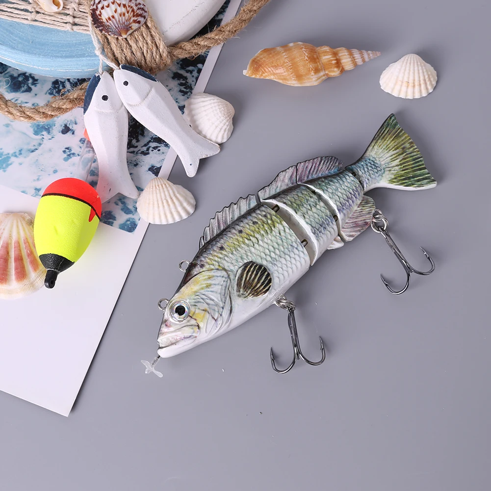 Robotic Fishing Lure Electric Wobbler Electronic Multi Jointed Bait 4 Segments Smart Auto Swimming Fishing Bait Tackle Accessory