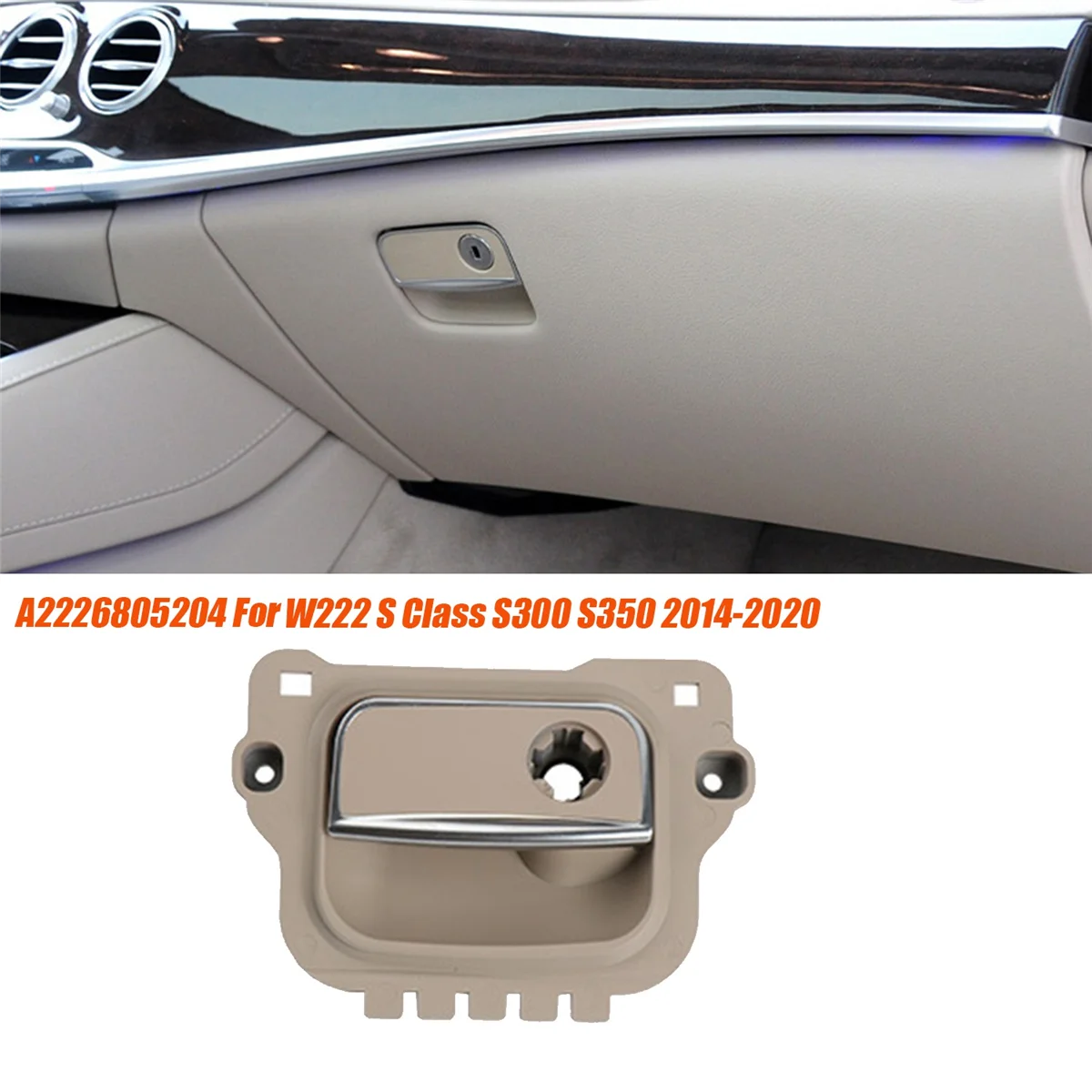 Car Glove Box Handle Lid A2226805204 for Mercedes Benz W222 S Class S300 S350 2014-2020 Toolbox Switch Buckle Handle