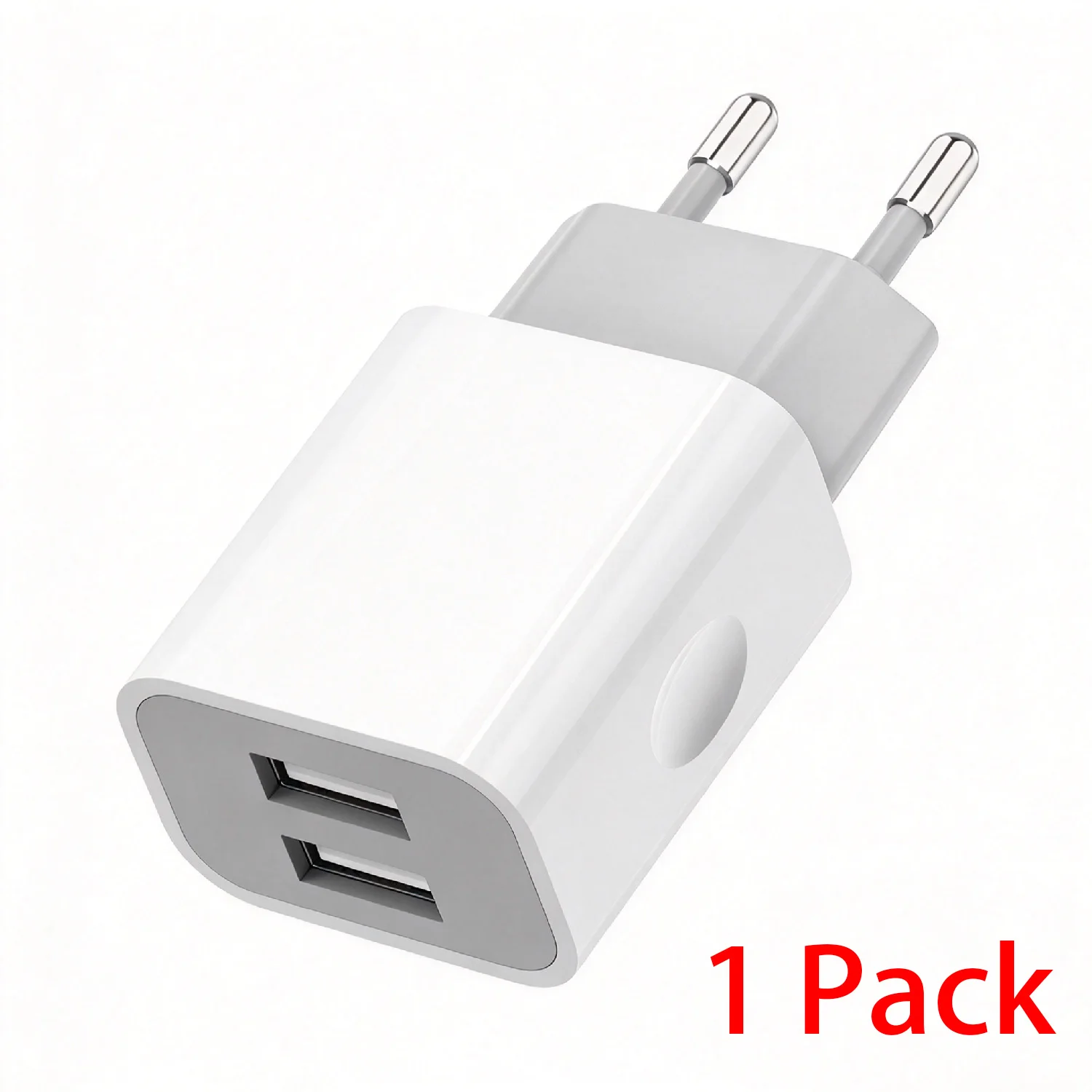 Dual Port USB Wall Charger 2.1A EU Plug Power Adapter for Smartphone Tablet Earbuds Home Travel