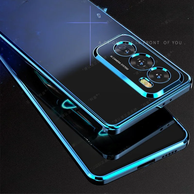 Luxury TPU Plating Slim Case For OPPO Reno 12 Pro Transparent Soft Protective Back Cover For oppo reno12 reno12 pro Reno 12Pro