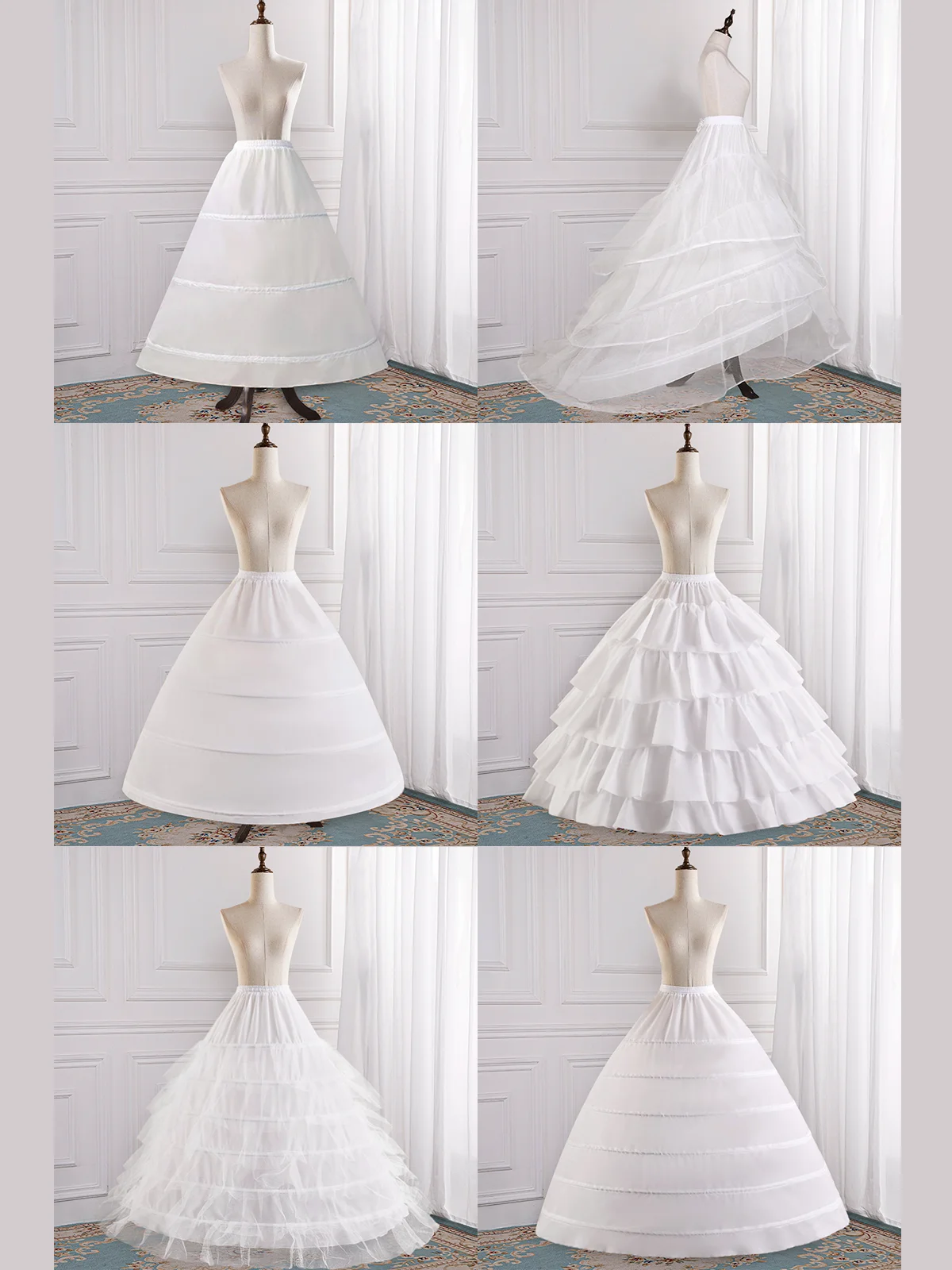 

Wedding Petticoat Underskirt Ball Gown Crinoline Slip for Bridal Dresses Prom & Formal Gowns Fluffy Tulle Bridal Hoop Skirt