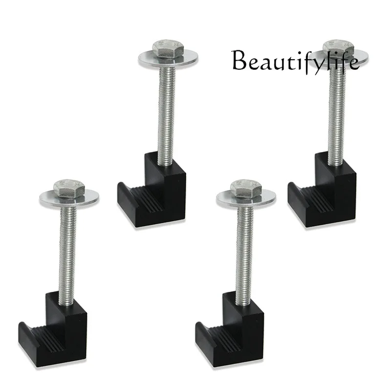 

Car Modification Cross Toolbox Installation J Clip Rail Installation Kit Holder Aluminum 4-piece Set