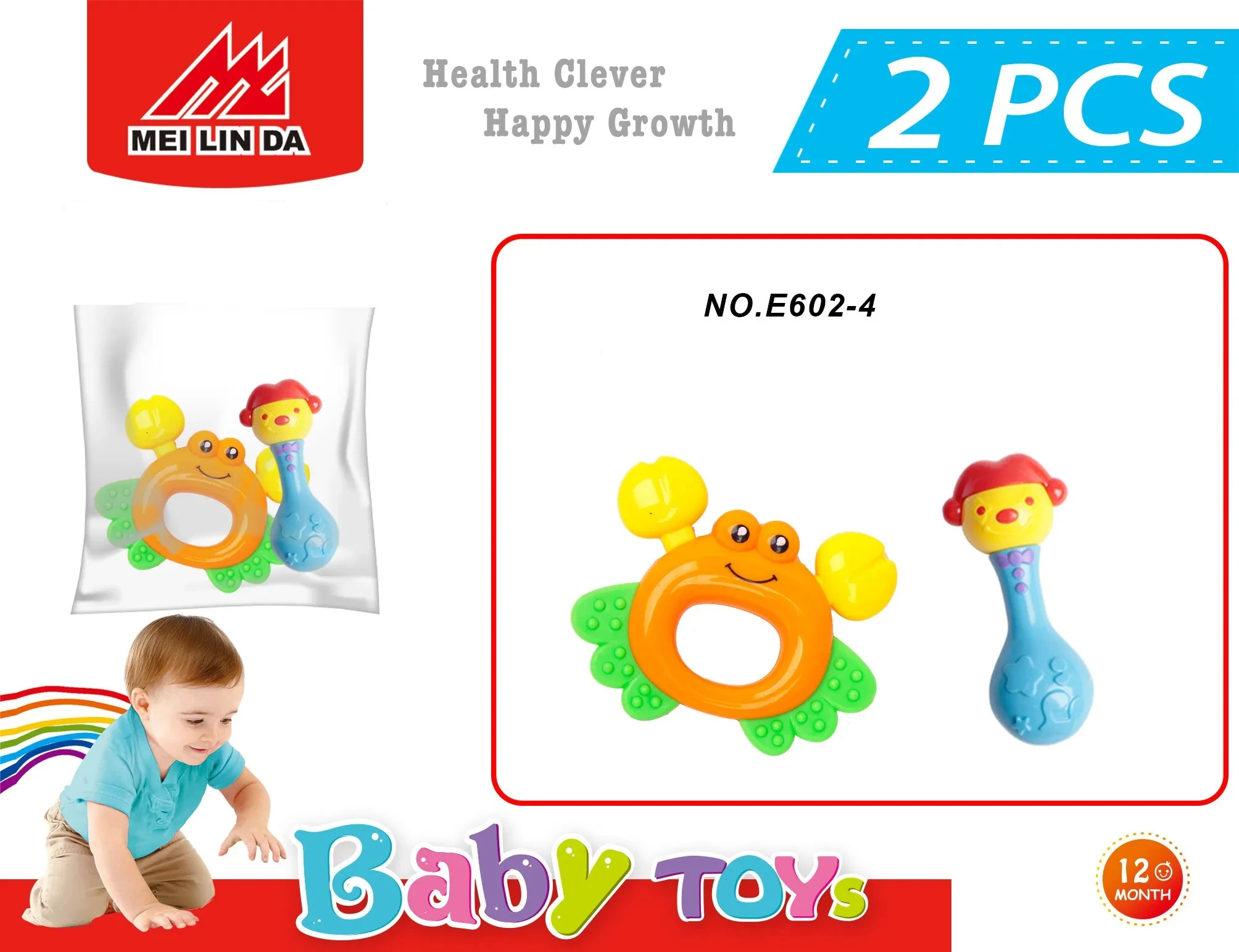 Jouets de Dentition en Silicone pour Nouveau-Né, Sans BPA, en Forme de Fruit, à Mâcher, avec Boîte de Rangement, Cadeau Parfait pour Bébé