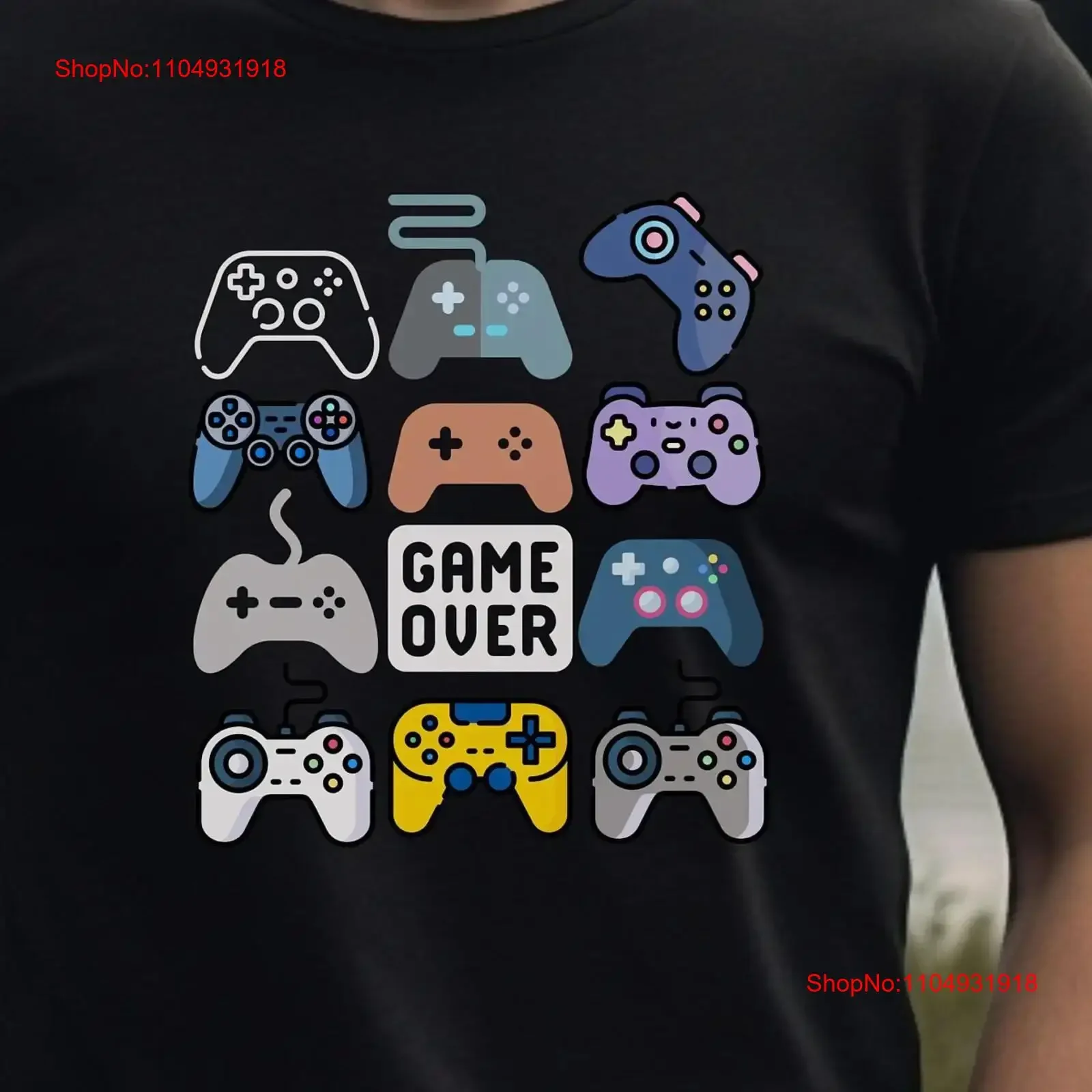 

Game Controllers T Shirt love for gaming with a minimalist and artistic style gift gamers young or old tee fun simple vintage
