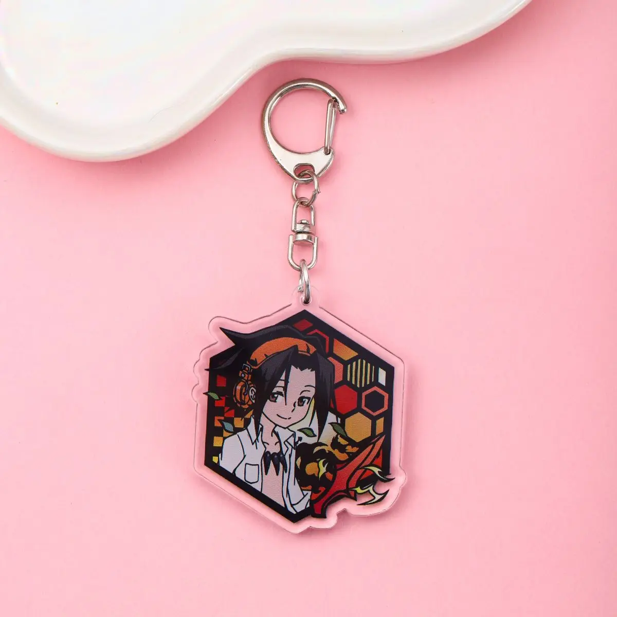 Anime Shaman King Acrylic keychain accessaries Cartoon funny Bag Pendant Gift cute bag charm Keyring Friends Fans Gifts