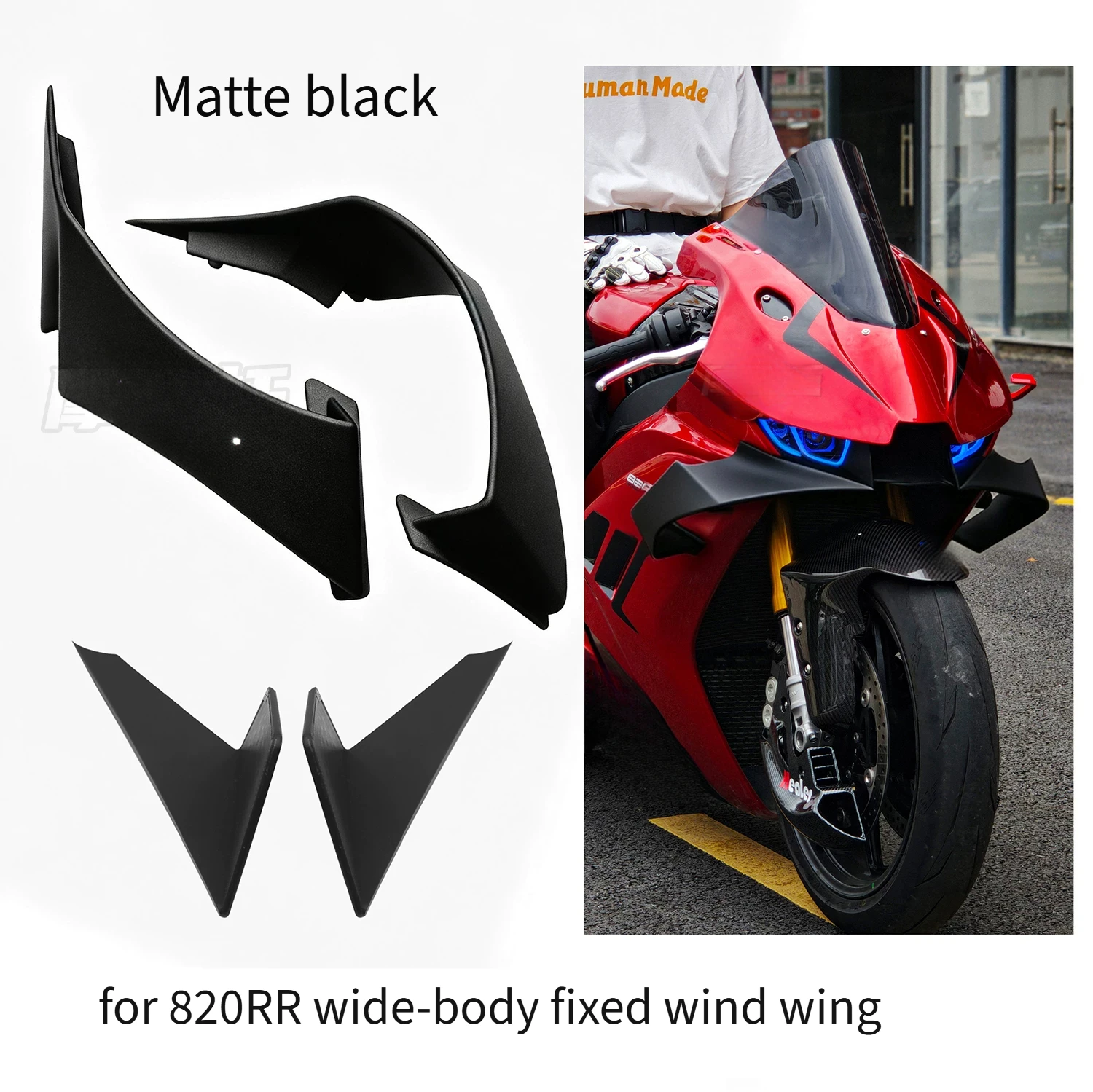 For ZXMOTO 820RR Modified Wide Body Winglet, Widened Version More Stylish Motorcycle Modification Upgrade Replacement Accessorie