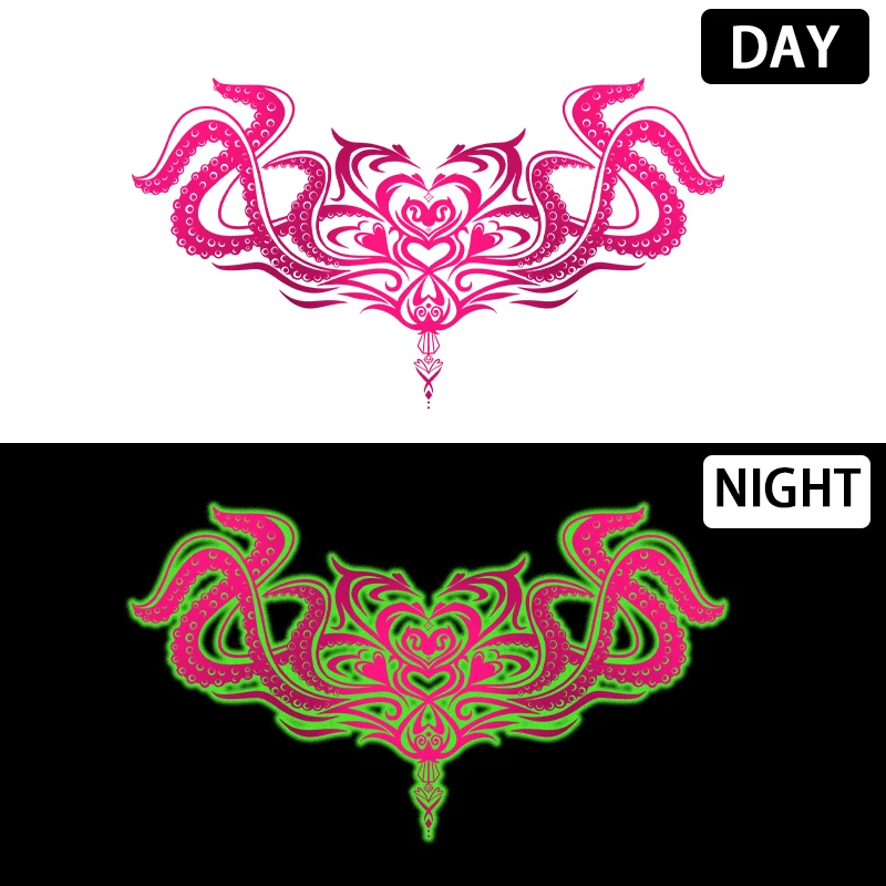 Breast, Female, Lower Abdomen, Sexy Temporary Sticker, Colored Luminous Waterproof, Sweat Proof, Enchanting Tattoo Sticker