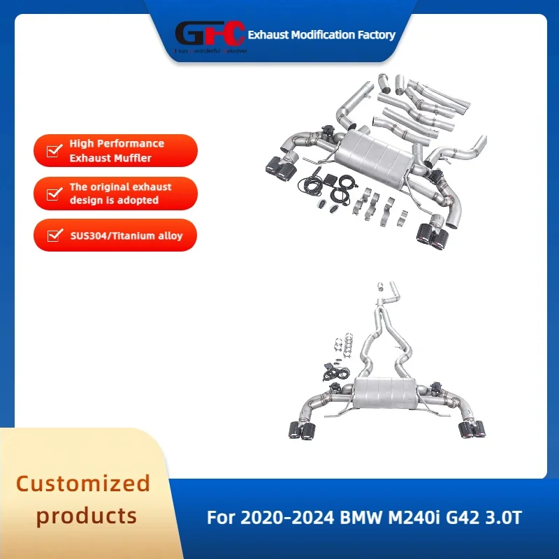 

GFC 304 Stainless Steel CatBack High-Performance Electronic Valve Exhaust System for 2020-2024 BMW M240i G42 3.0T