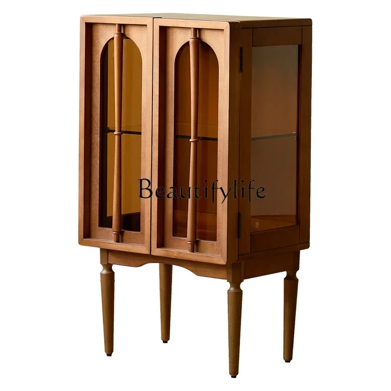 S Nordic Retro Solid Wood Chest of Drawers Simple Home Storage Cabinet