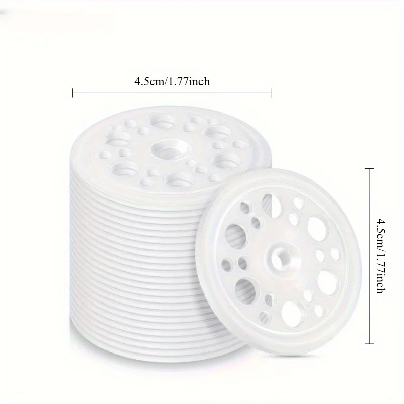 20 قطعة غسالة بلاستيكية تحميل نشر غسالة البولي بروبيلين. يتم استخدامها لتثبيت ودعم ألواح الرغوة المعزولة بالإسفنج الصلب و #4