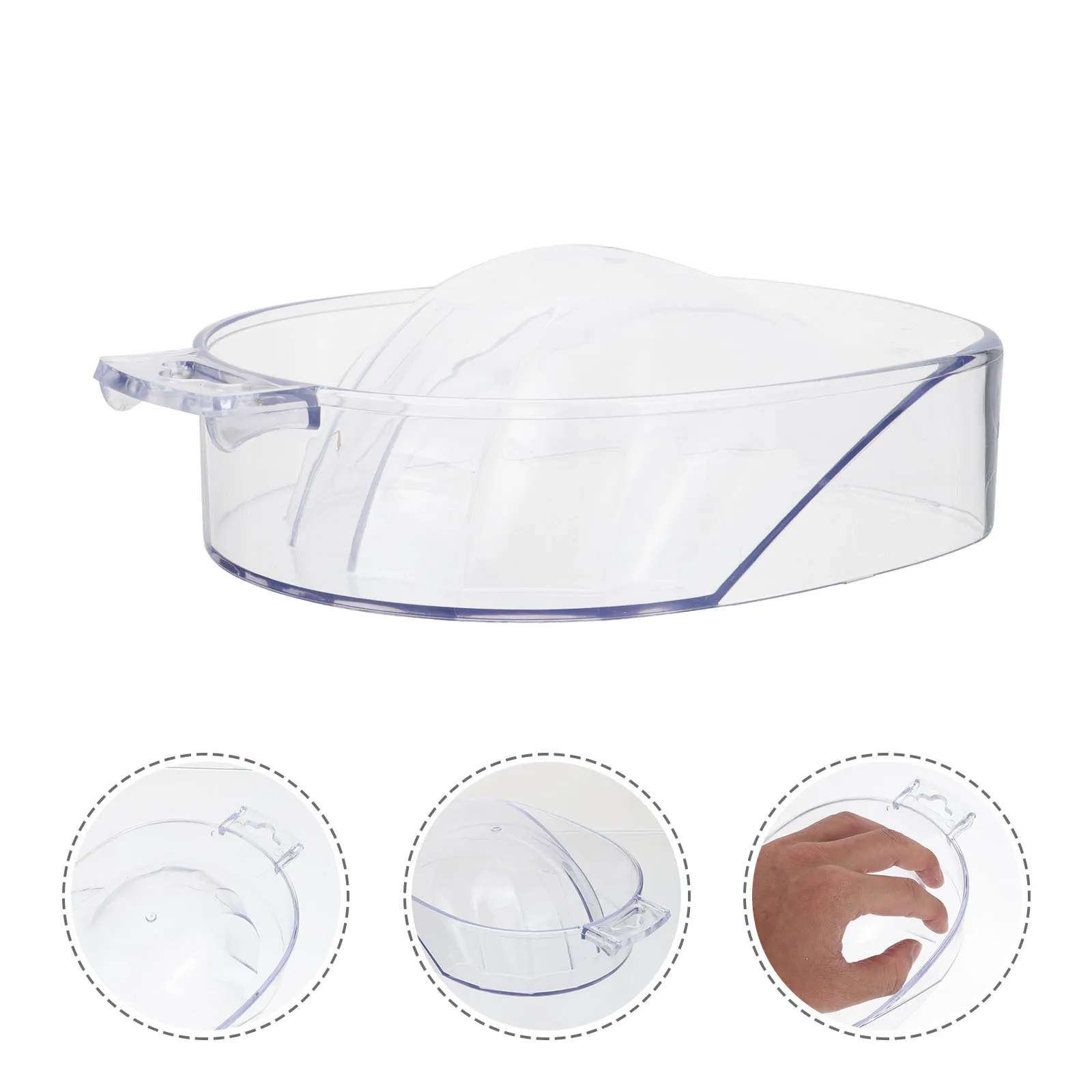 أطباق مانيكير عالية الجودة من الأكريليك، وعاء نقع الأظافر، تصميم أخدود مريح، صينية نقع يدوية، مزيل طلاء الأظافر