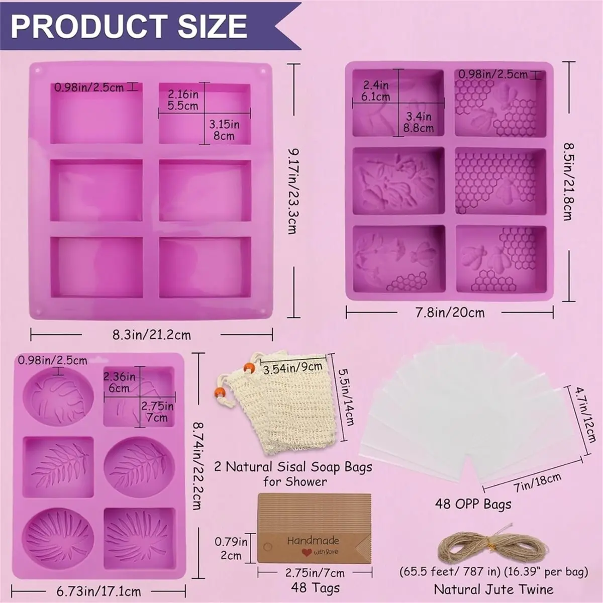 update. 102 Pcs Soap Making Mold Kit - Pouch for Handmade Craft Soaps, Jelly, Chocolate & Ice-Cube Trays, DIY Wax Melts