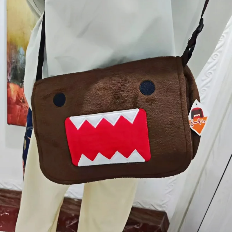 Cute Domo Kun Crossbody Bag Large Capacity Commuting Bag Anime Peripheral Retro Cartoon Characters Storage Tote Bag Gift 22*32cm