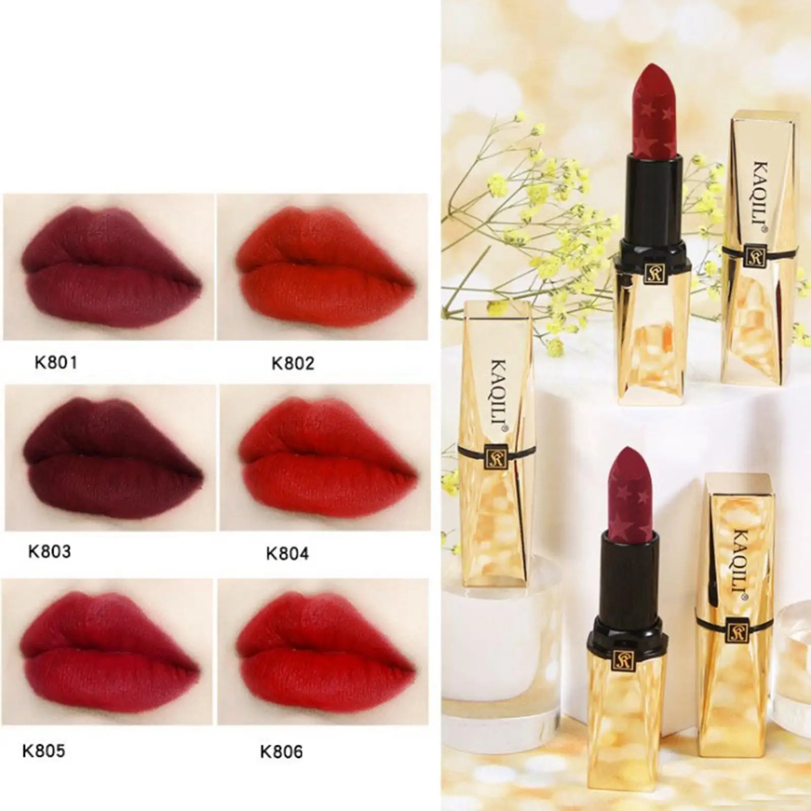 Lip Makeup Matte Lipstick Set Nourishing Creamy Formula Waterproof Velvet Palette for Durable Color Lasting Lips