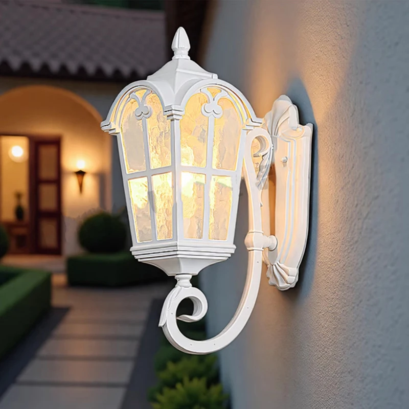 Waterproof Outdoor Wall Lamp European Style Balcony Garden Villa Courtyard Door Hanging Exterior Wall Lighting