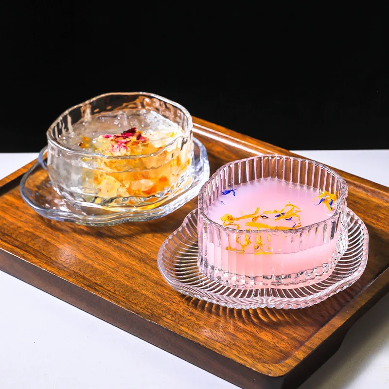 LMM irregular dessert bowl set high-value cloud glass bowl