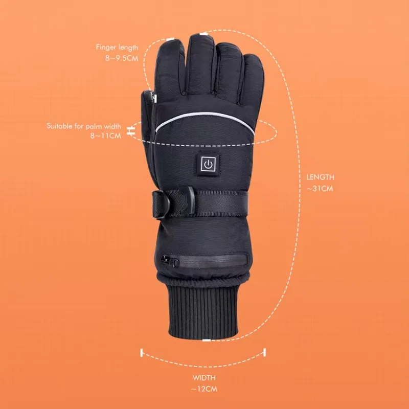 

2026Women's Winter Waterproof Ski Gloves USB Electric Heated & Rechargeable for Riding