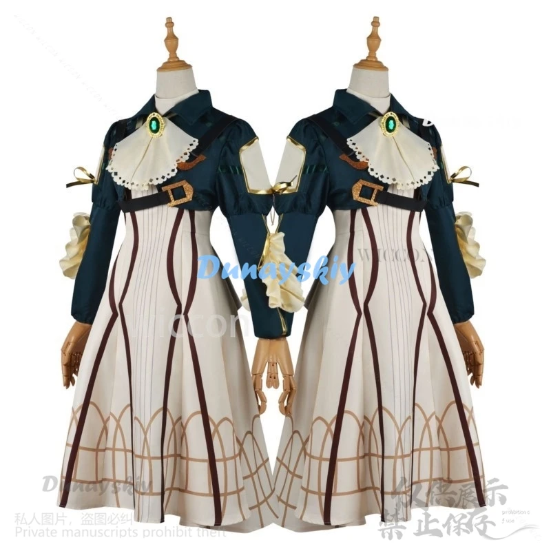 Anime Glass Garden Cosplay Costume pour femmes et filles, robe rétro personnalisée, Lolita Cos, perruques, chaussures, ensemble complet, Halloween, Noël