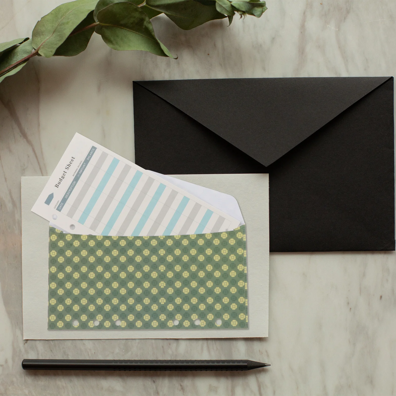 1Set Loose-Leaf High-Grade Paper Cards Financial Independence Budgeting Tracking Sheets