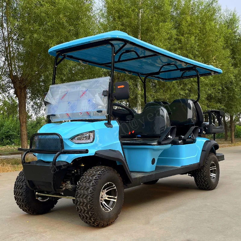 European And American Street Legal 48V 60V 72V Go Kart Car Off-Road Hunting Vehicle 2 4 6 Seats Electric Golf Cart