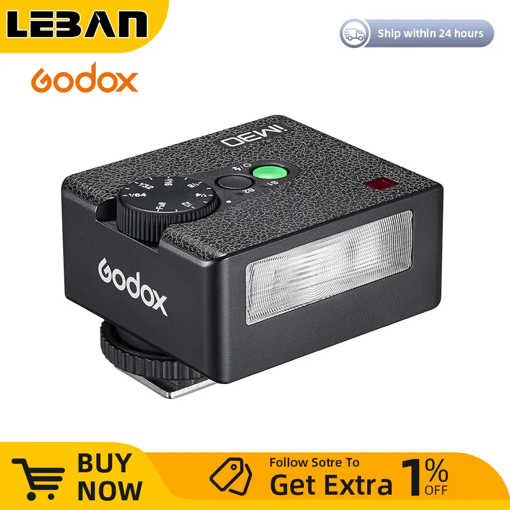 Godox iM30 Camera Flash Mini Pocket Flash for Various Camera Output Levels 1/64 S1/S2 Optical Control 6500K±200K