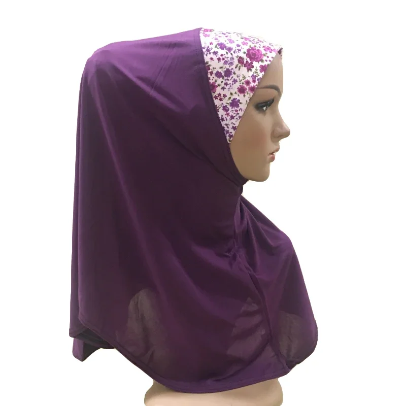 

Мусульманский женский хиджаб, никеб, платок с цветочным принтом, полное покрытие, повязка на голову, Амира, ниндзя, Химар, молитвенная шляпа, тюрбан, цельный Рамадан