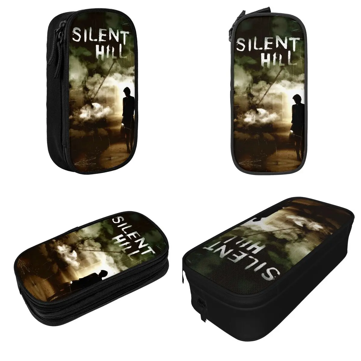 Silent Hill Horror Pencil Case Fashion Pen Pencil Bags Kids Big Capacity School Supplies Gifts Pencilcases