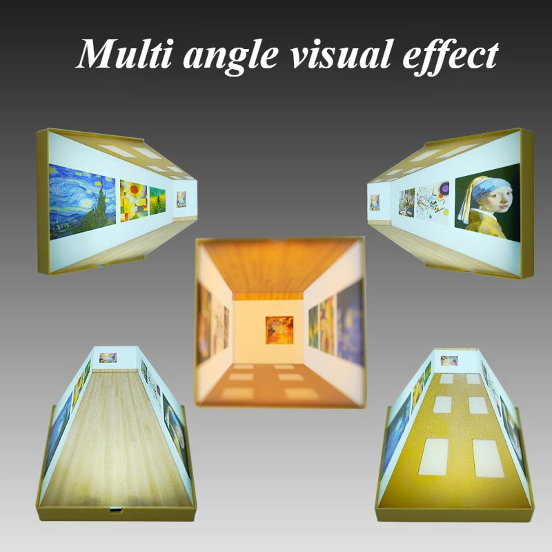 Magical 3D Naked Eye Visual Night Light Wall Lamp Living Room Home Creative High-end Atmosphere Light Sleep