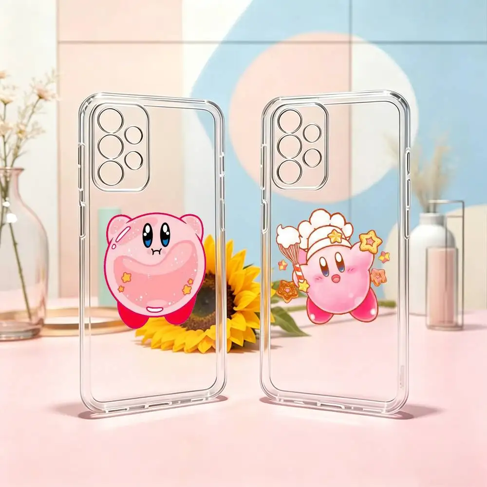 Cartoon P-Pink Kirbys-S Phone Case Transparent Silicone Soft For Samsung S25,S24,S21,S22,S23,S30,Ultra,S20,Plus,Fe Gift